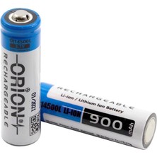 Orion 14500 3.7V 900 Mah Şarjlı Li-Ion Pil (Başlı)