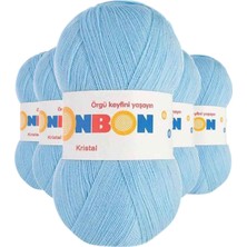 5 Adet Kristal El Örgü Lif Ipi Ufuk Mavisi 98231