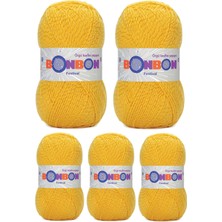 5 Adet Festival Simli Örgü Ipi Yünü Renk NO:217