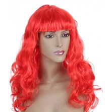 Marsilyan Dalgalı Kırmızı Peruk Saç