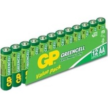 Gp GP15G Greencell R6 Aa Çinko Kalem Pil 12'li Shrink 