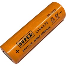Supex 21700 3.7V 4000MAH Li-Ion Şarjlı Pil (Başsız)
