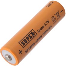 Supex 18650 3.7V 1200MAH Li-Ion Pil (Başlı)