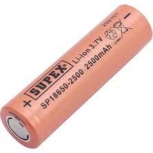 Supex 18650 3.7V 2500MAH Li-Ion Şarjlı Pil (Başsız)