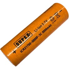 Supex ICR21700 3.7V 5000MAH Li-Ion Şarjlı Pil 3c Deşarj Akımı (Başsız)