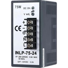 Voltaj Inlp-75-24 - 75W 24VDC 3.2A Raya Montajlı Güç Kaynağı