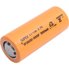 Supex 26650 3.7V 5000MAH Li-Ion Pil (Başsız)