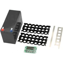 Voltaj Li-Ion 18650 3s 7p 12V 21'li Akü Kutusu Seti - Siyah