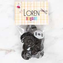 TeknoKapsül Loren Manyetik Antrasit Metal 5'li Çıt Çıt