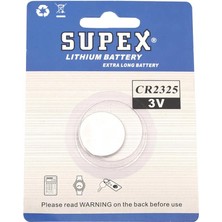 Supex CR2325 3V Lityum Düğme Pil Tekli Kart