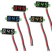 Mini Voltaj Göstergesi Mavi 4V - 30V Voltmetre