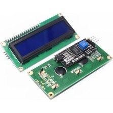 China 2X16 LCD - LCD1602 Mavi Ekran + IIC/I2C Arayüz Modülü