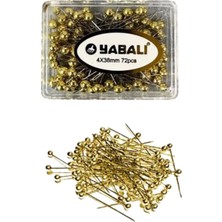 TeknoKapsül Toplu Iğne Altın 72'li 4X38 mm