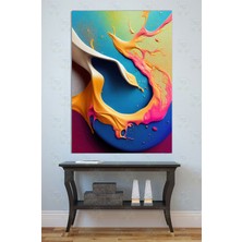 Mgi Design Neon Renk Patlaması Soyut Kanvas Tablo Canlı Boya Akımı Modern Duvar Dekoru Genç Odası Salon