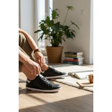 Enoch Erkek Günlük Spor Ayakkabı Düz Tabanlı Sneaker Perfore Delikli Klasik Court Modeli