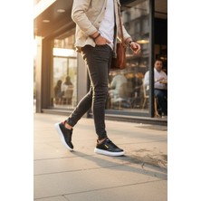 Enoch Erkek Günlük Spor Ayakkabı Kalın Tabanlı Sneaker Yan Etiketli ve Dikişli Sokak Modeli