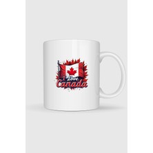 Bahriyeli Collection  I Love Kanada Baskılı Kupa Bardak