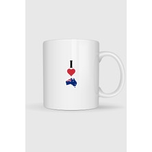 Bahriyeli Collection  I Love Australia Baskılı Kupa Bardak