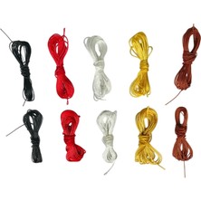 Gulistan Pazarı Karışık Renk, İnceli Ve Kalınlı Tesbih İpi...10'ludur...10 Adet 3 Metrelik Naylon İp..