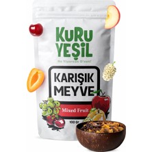 Kuru Yeşil Karışık Meyve Kurusu – 100 Gr – Karışık Kuru Meyve – Hindistan Cevizi Kasesi – Doğal Kurutulmuş