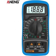 Aneng AN8205C Dijital Multimetre (Mavi)