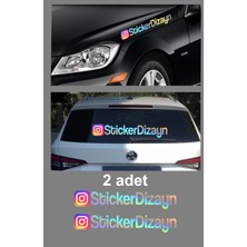 Sticker Usta Hologramlı Janjanlı Instagram Kişiye Özel Sosyal Medya Instagram Araba Oto Motosiklet Sticker 00926