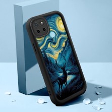 HONTINGA Realme C21Y ile Uyumlu Kılıfı Düşüme Önleyici Basitlik Anti Düşme Kamera Korumali Hayvan Siyah Desen Yumuşak Silikon Telefon Kılıfı Kadın ve Erkek Için Uygundur K2-0247