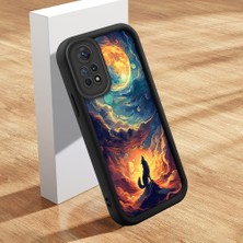 HONTINGA Xiaomi Redmi Note 11 Pro ile Uyumlu Kılıfı Düşüme Önleyici Basitlik Anti Düşme Kamera Korumali Hayvan Siyah Desen Yumuşak Silikon Telefon Kılıfı Kadın ve Erkek Için Uygundur K2-0247