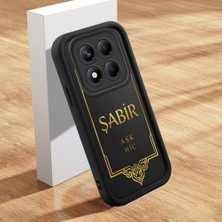 HONTINGA Xiaomi Redmi Note 14 Pro Plus ile Uyumlu Kılıfı Düşüme Önleyici Basitlik Anti Düşme Kamera Korumali Esas Yazılar Siyah Desen Yumuşak Silikon Telefon Kılıfı Kadın ve Erkek Için Uygundur K2-0245