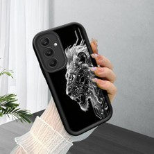 HONTINGA Samsung Galaxy S25 ile Uyumlu Kılıfı Düşüme Önleyici Basitlik Anti Düşme Kamera Korumali Aslan Siyah Desen Yumuşak Silikon Telefon Kılıfı Kadın ve Erkek Için Uygundur K2-0248