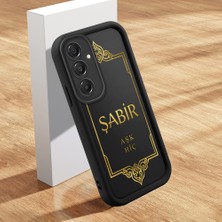 HONTINGA Samsung Galaxy A16 ile Uyumlu Kılıfı Düşüme Önleyici Basitlik Anti Düşme Kamera Korumali Esas Yazılar Siyah Desen Yumuşak Silikon Telefon Kılıfı Kadın ve Erkek Için Uygundur K2-0245