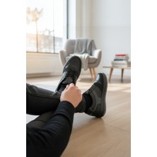 Enoch Erkek Günlük Spor Ayakkabı Kalın Tabanlı Sneaker Geometrik Logolu ve Dikişli Model