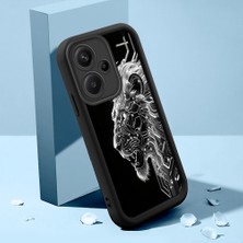 HONTINGA Xiaomi Redmi Note 13 Pro Plus 5g ile Uyumlu Kılıfı Düşüme Önleyici Basitlik Anti Düşme Kamera Korumali Aslan Siyah Desen Yumuşak Silikon Telefon Kılıfı Kadın ve Erkek Için Uygundur K2-0248