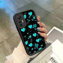 HONTINGA Xiaomi Mi 13 Lite ile Uyumlu Kılıfı Düşüme Önleyici Basitlik Anti Düşme Kamera Korumali Sevgi Siyah Desen Yumuşak Silikon Telefon Kılıfı Kadın ve Erkek Için Uygundur K2-0244