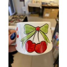 Color Craft Meyve Desenli 2 Kişilik Seramik Kupa Seti