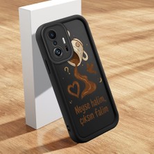 HONTINGA Xiaomi Mi 11T Pro ile Uyumlu Kılıfı Düşüme Önleyici Basitlik Anti Düşme Kamera Korumali Esas Yazılar Siyah Desen Yumuşak Silikon Telefon Kılıfı Kadın ve Erkek Için Uygundur K2-0246