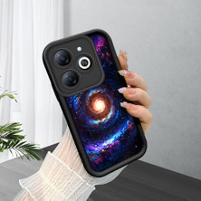 HONTINGA Infinix Smart 8 ile Uyumlu Kılıfı Düşüme Önleyici Basitlik Anti Düşme Kamera Korumali Sevgi Siyah Desen Yumuşak Silikon Telefon Kılıfı Kadın ve Erkek Için Uygundur K2-0244