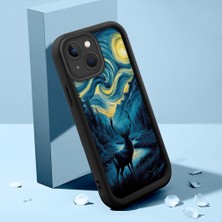HONTINGA iPhone 14 ile Uyumlu Kılıfı Düşüme Önleyici Basitlik Anti Düşme Kamera Korumali Hayvan Siyah Desen Yumuşak Silikon Telefon Kılıfı Kadın ve Erkek Için Uygundur K2-0247