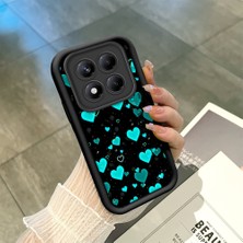 HONTINGA Xiaomi Redmi Note 14 Pro Plus ile Uyumlu Kılıfı Düşüme Önleyici Basitlik Anti Düşme Kamera Korumali Sevgi Siyah Desen Yumuşak Silikon Telefon Kılıfı Kadın ve Erkek Için Uygundur K2-0244