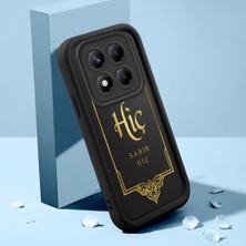 HONTINGA Xiaomi Redmi Note 14 Pro ile Uyumlu Kılıfı Düşüme Önleyici Basitlik Anti Düşme Kamera Korumali Esas Yazılar Siyah Desen Yumuşak Silikon Telefon Kılıfı Kadın ve Erkek Için Uygundur K2-0245