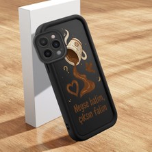 HONTINGA iPhone 16 Pro Max ile Uyumlu Kılıfı Düşüme Önleyici Basitlik Anti Düşme Kamera Korumali Esas Yazılar Siyah Desen Yumuşak Silikon Telefon Kılıfı Kadın ve Erkek Için Uygundur K2-0246