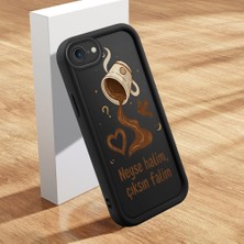 HONTINGA iPhone 7 ile Uyumlu Kılıfı Düşüme Önleyici Basitlik Anti Düşme Kamera Korumali Esas Yazılar Siyah Desen Yumuşak Silikon Telefon Kılıfı Kadın ve Erkek Için Uygundur K2-0246