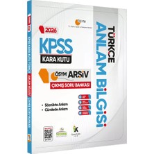 Karakutu Yayınları 2026 Kpss Türkçenin Kara Kutusu Anlam Bilgisi (Sözcük-Cümle) Ösym Çıkmış Çözümlü Soru Bankası
