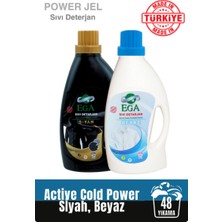 Ega 2'li Power Jel Siyah ve Beyaz Sıvı Yıkama Deterjanı 1100 ml