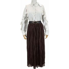 JOOQSTORE Desenli Şifon Etek