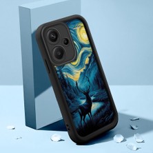 HONTINGA Xiaomi Redmi Note 13 Pro Plus ile Uyumlu Kılıfı Düşüme Önleyici Basitlik Anti Düşme Kamera Korumali Hayvan Siyah Desen Yumuşak Silikon Telefon Kılıfı Kadın ve Erkek Için Uygundur K2-0247