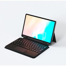 Başkenttekno Samsung Galaxy Tab S9 Plus Border Keyboard Bluetooh Bağlantılı Standlı Klavyeli Tablet Kılıfı