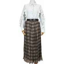 JOOQSTORE Desenli Şifon Etek