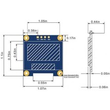 Voltaj 0.96'' 128X64 OLED Grafik LCD Ekran - Mavi