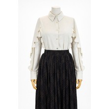 JOOQSTORE Desenli Şifon Etek